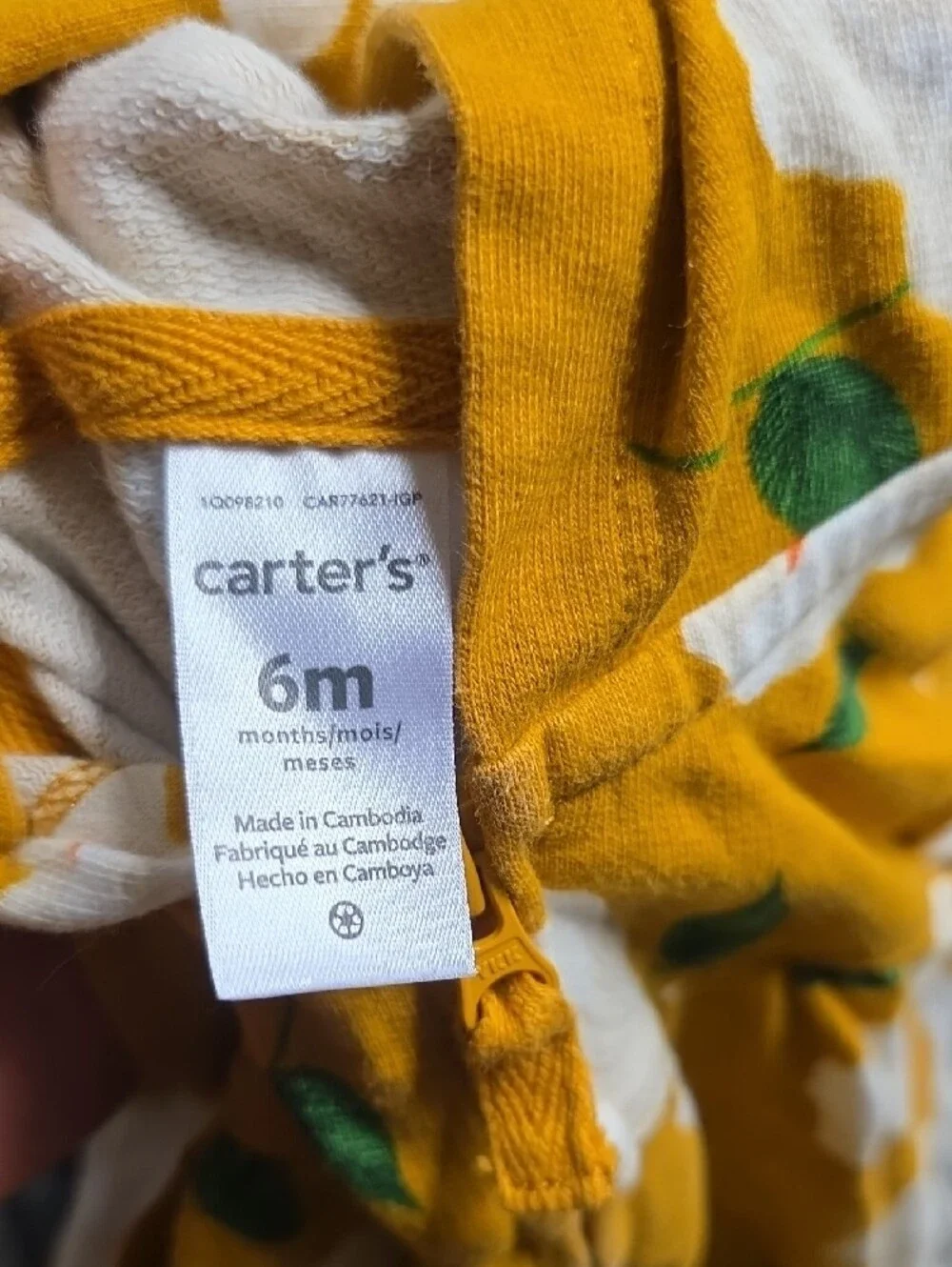 Carter's Floral Navy-Pink & Mustard Hooded Jumpsuit Set